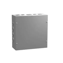 10" x 10" x 6" Type 1 Mild Steel Screw Cover Junction Box Gray CSKO10106