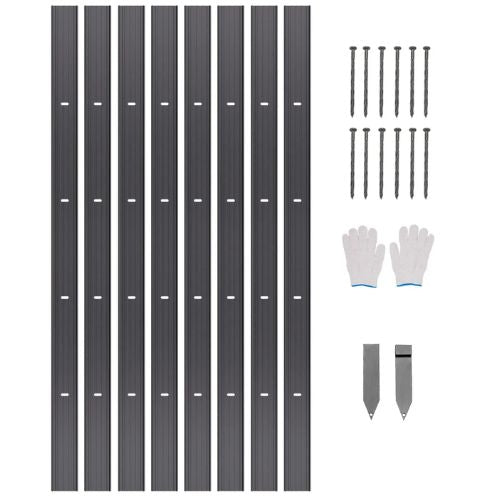 72 Inch Rust-Resistant Bendable for Yard Garden Metal Landscape Edging GE-L72in-8 (Pack of 8)