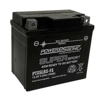 12V 4Ah 80CCA Sealed Lead Acid Battery PTX5LBS-FS (Pack of 8)