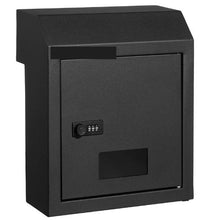 Heavy-Duty Through-Door Mail With Key Drop Box MA074 black