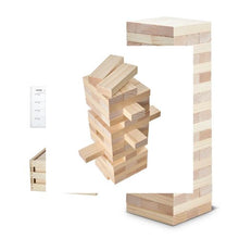 60-Block Giant Tumbling Timber Toy, Wooden Stacking Game with Storage Crate & Scoreboard, Indoor/Outdoor Fun