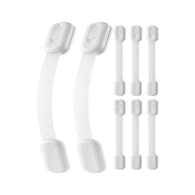 Child Safety Strap Locks Adjustable Baby Proof Cabinet Locks with 3M Adhesive No Drilling Required (Pack of 8)