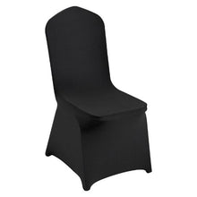50PCS Stretch Spandex Folding Chair Covers Universal Fitted Washable Slipcovers for Wedding Banquet Party & Dining (Black)