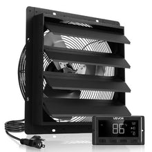 16-Inch Shutter Exhaust Fan 2900 CFM EC Motor with Smart Temperature Control & Timer for Garage Shed & Greenhouse