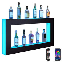 48 Inch Lighted Liquor Bottle Display Bar Shelf RF & App Control