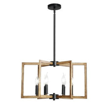 6-Light Metal Farmhouse Chandelier Adjustable Height Hanging Light Fixture for Dining Room Bedroom Kitchen Foyer & Living Room