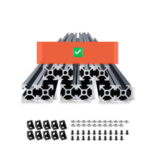 0.19 Inch T Slot Aluminum Extrusion Anodized Linear Rail 1000 mm 2020-100-10 ( Pack of 10)