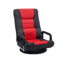 360° Swivel Floor Gaming Chair with Armrests – (Red/Black)