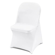 12-Pack Premium White Stretch Chair Covers – Fitted Washable Slipcovers for Wedding & Banquet Chairs (White)
