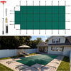 16x32 ft Pool Safety Cover with 4x10 ft Center End Step Mesh Winter Cover Green
