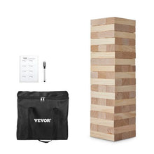 Tumbling Timber Toy, 54-Piece Wooden Stacking Game with Carry Bag & Scoreboard, Indoor/Outdoor Fun