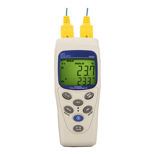 2 Channel Thermocouple Thermometer Type K/J 800007