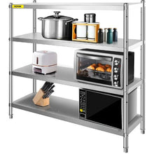 72 In Stainless Steel Shelving 4 Tier Adjustable Shelf Storage for kitchen VV-SSS-4-72