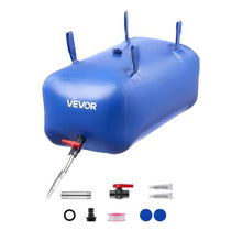 30 Gallon Collapsible Water Storage Bladder Leakproof 1000D PVC Water Tank for Camping RV & Emergency Use (Blue)