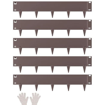 39 x 3 Inch Rust-Resistant Garden Edging Border Steel Landscape Edging ZY-39X3-5Brown (Pack of 5)