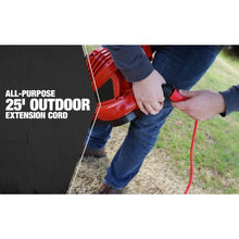 25' Ft 14/3 SJTW Standard Outdoor Red Extension Cord Cable 2407SW8804 (Pack Of 12)