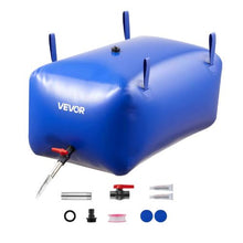 63.4 Gal Collapsible Water Storage Bladder Leakproof PVC Tank for RV & Outdoor Use (Blue)