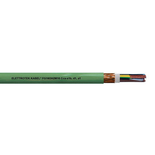 1 AWG 2C Bare Copper Braid Shielded Thermoplastic Halogen-Free FG16OH2M16 0.6/1KV Low Voltage Cable