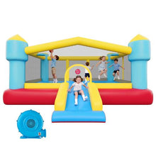 14.7' x 13.8' Inflatable Bounce House with Slide Basketball Hoop & Target Game – Kids 3-8
