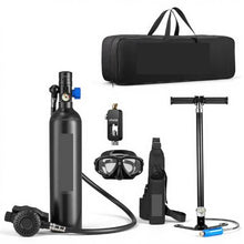 1L Mini Scuba Tank Portable Diving Cylinder with Adapter & Goggles Reusable Emergency Pony Bottle