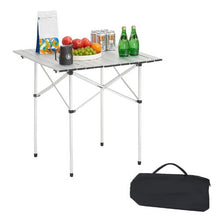 Portable Folding Camping Table – Lightweight Aluminum Table with Carry Bag (Silver)