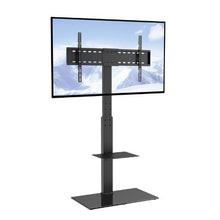 32-85" TV Stand Mount, Height Adjustable Portable Floor Stand Fits Screen Size: 81.3-215.9 cm