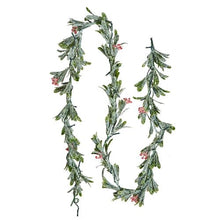 Realistic Greenery Decorated with Vines Olive Leaves and Berries Xmas Decoration (6.6FT)