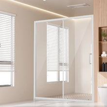 Semi-Frameless Sliding Shower Door 57.7-59 W x 70 H in 1/4 in Clear Tempered Glass NANO Stainproof Stainless Steel Chrome