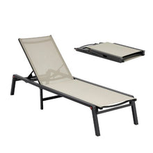 Outdoor Chaise Lounge Chair 400 lbs Capacity 5 Adjustable Positions Foldable – for Beach Patio