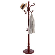 Modern Wooden Coat Rack Stand with Weighted Base 11 Hooks Hall Tree for Entryway Bedroom & Living Room