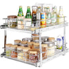17W X 21D X 15H Inches Heavy Duty Slide Out Pantry Shelves Chrome-Plated Steel Roll for Kitchen LX-C9275 (Pack of 2 )