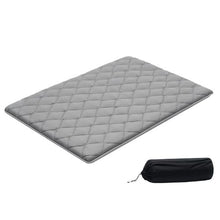 Japanese Tatami Mat Full Size Foldable 9-Layer Floor Mattress with Storage Bag Gray for Sleeping Meditation & Yoga