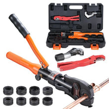 Hydraulic Copper Pipe Crimping Tool for ASTM F1807 PEX &amp; Copper Rings – 1/2" 3/4" 1" Jaws