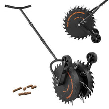 16.6-Inch Rolling Lawn Core Aerator Manual Yard Aerator Anti-Clog Tines Rust-Resistant