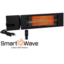 24" 120V 1500W Radiant Heater Carbon Lamp w/ 15A Plug & Remote