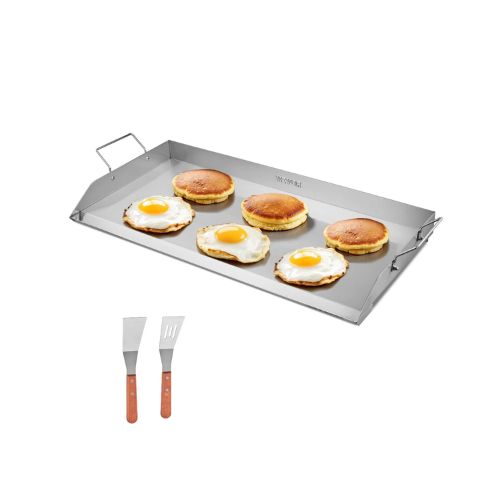 32x16 inch Stainless Steel Griddle Universal Flat Top Rectangular Plate  for Camping Tailgating Party