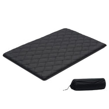 Japanese Tatami Mat Full Size Foldable 9-Layer Floor Mattress with Storage Bag for Sleeping Meditation & Yoga (Black)