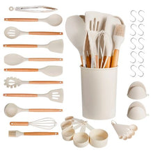 Cooking Utensils Set Silicone Spatula Spoon Heat Resistan Tools for Kitchen HZ-01(Pack of 34)