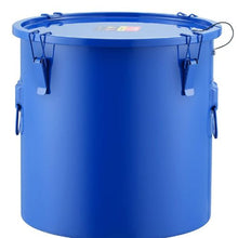 8-Gal Fryer Grease Bucket Carbon Steel with Rust-Proof Coating Lid Lock Clips Filter Bag – (Blue)
