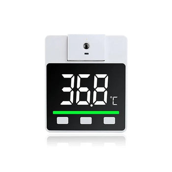 Certified Wall Mounted IR Thermometer w/ Large Color LED Display and Talkback 800113C