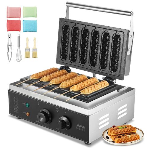 1500W  Commercial Waffle Stick Maker Stainless Steel or Restaurant Bakery