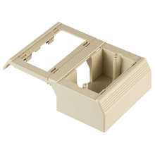 PVC Low Voltage Surface Raceway Snap-On Box Fitting Ivory T70WC2EI