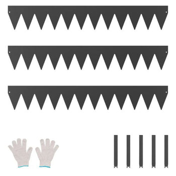 40 x 6 Inch Black Rust-Resistant Garden Edging Border Steel Landscape Edging ZY-40X6-3Black (Pack of 3)