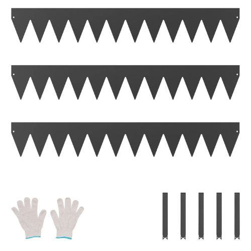 40 x 6 Inch Black Rust-Resistant Garden Edging Border Steel Landscape Edging ZY-40X6-3Black (Pack of 3)