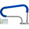 32 x 22.5 In Pool Handrail 304 Stainless Steel Stair Rail 375 lb Capacity Quick Mount Base Plate