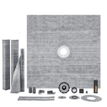 72 x 72 In Shower Curb Kit with Central Flange Waterprooffor Bathroom