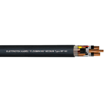 2/0 AWG 3C Stranded BC Unshielded XLPE PVC 15KV 100% Fleximining Medium Type MP GC Cable