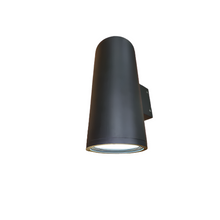 Aeralux Thalassa ET6020 40-Watts 4000K CCT 45˚ Beam Angle Silver Outdoor Sconce Fixture