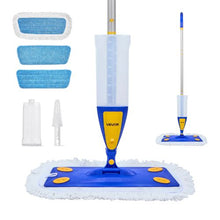 3-in-1 Spray Mop for Dry & Wet Cleaning with Microfiber Pads & Refillable Tank