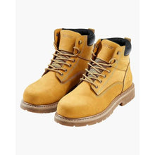 Steel Toe Work Boots for Men Size 13 Waterproof & Slip-Resistant (Brown Yellow)